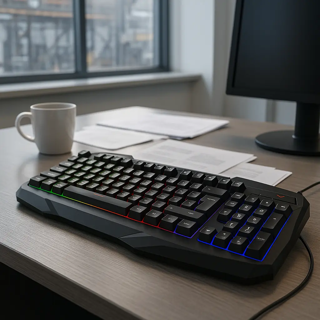 پخش عمده کیبورد سیم‌دار استوک گیمینگ هویت HAVIT KB878L توسط هیوارو در تهران و شهرضا